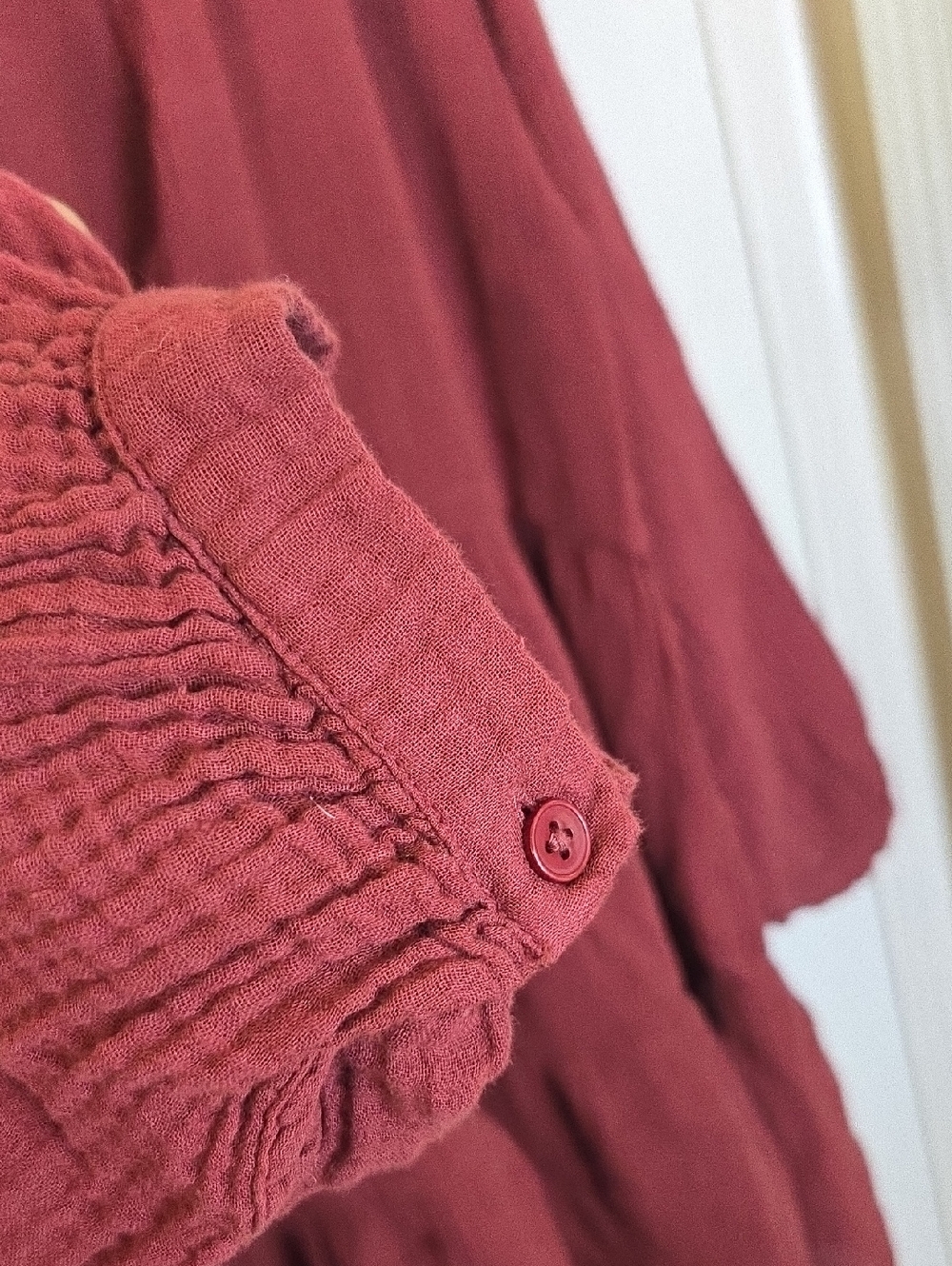 Anthropologie Tiered V-Neck Mini Dress - Rose - Picture 4 of 4